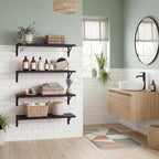 YGEOMER Floating Shelves for Wall, 23in Black Wall Shelves for Living Room - Image 4