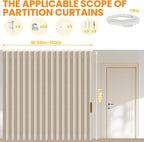 100% Blackout Room Divider Curtains Ceiling Curtain Track Sets Blackout - Image 2
