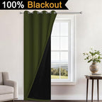 Yakamok 100% Blackout Curtains 96 Inches Long, 2 Thick Layers Heat and Full - Image 2