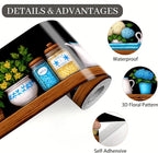 Kitchen Shelf Wallpaper Border 196x4 Inch Removable Wall Border Peel and Stick - Image 8