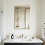 BOMINICA Brushed Gold Bathroom Mirror by BOMINICA