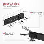TIDYME Garage Wall Organizer | 64" Heavy-Duty Tool Storage Rack | Adjustable - Image 3