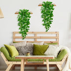 BLEUM CADE 2Pcs Fake Hanging Plants, 9 Branch Artificial Hanging Plant - Image 4