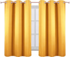 LEMOMO Yellow Thermal Blackout Curtains/38 x 54 Inch/Set of 2 Panels Room - Image 2
