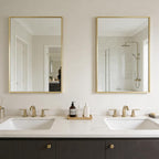 BOMINICA Brushed Gold Bathroom Mirror - Image 8