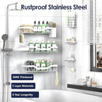 NESOMI Shower Caddy Adhesive Shower Organizer 8-Pack, Rustproof Stainless Steel - Image 5