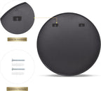 VooBang Round Mirror 36" Black Wall Mounted Circle Mirrors Vanity Mirror - Image 7
