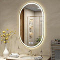 BEAUTYPEAK 40x24 LED Oval Bathroom Mirror by BEAUTYPEAK