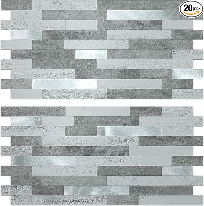 AULIGET 20 Sheets Faux Stone Peel and Stick Backsplash by AULIGET