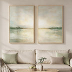 Framed Sage Green Abstract Wall Art by MXART