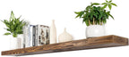 Rusitc Floating Shelves 48 inch Long 8 "deep Set of 1, Heavy Duty Wood Wall by xwne