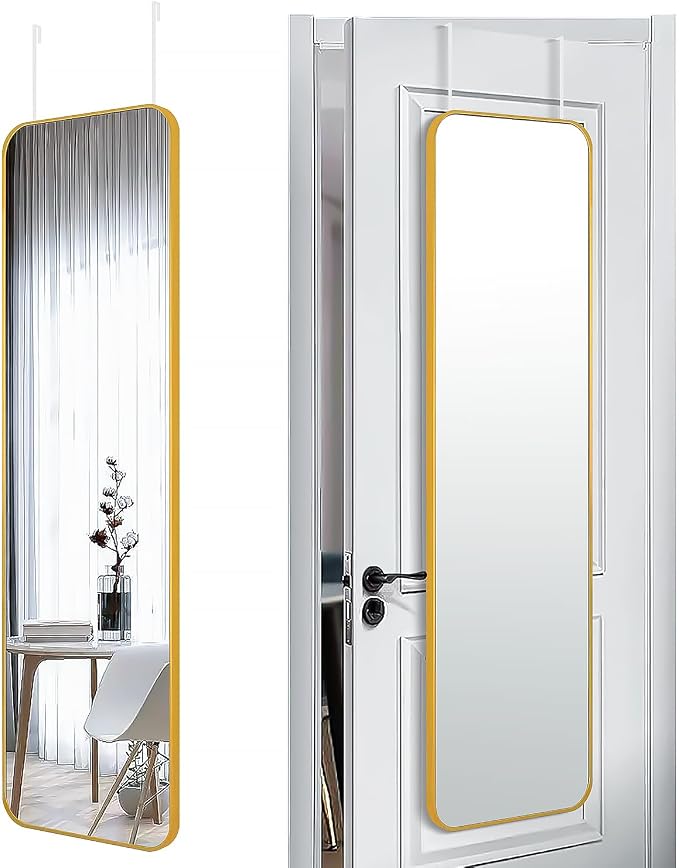 SCWF-GZ 47x14 Mirror Rectangle Full Body Length Door Hanging Wall Mounted by SCWF-GZ