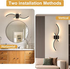 CANEOE Modern LED Wall Sconce Set of Two, 3000K Warm White Led Wall Light - Image 4