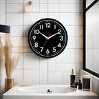 DAXSMY Wall Clock Black Battery Operated 10 Inch Simpel Silent Non Ticking - Image 6