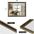 Retro Copper Effect Framed Wall Mirror, 16x20 Rectangle Mirror, - Image 4
