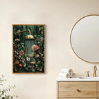 AtterrirArt Framed Bathroom Funny Wall Art, 16 * 24inch, Vintage Floral Shower - Image 6