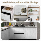 practicalWs Marble Wallpaper Granite White and Gray Wall Paper Roll 47.2" x - Image 6