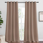NICETOWN Bedroom Blackout Curtains and Drapes, 55 by 102 Inch, Cappuccino by NICETOWN