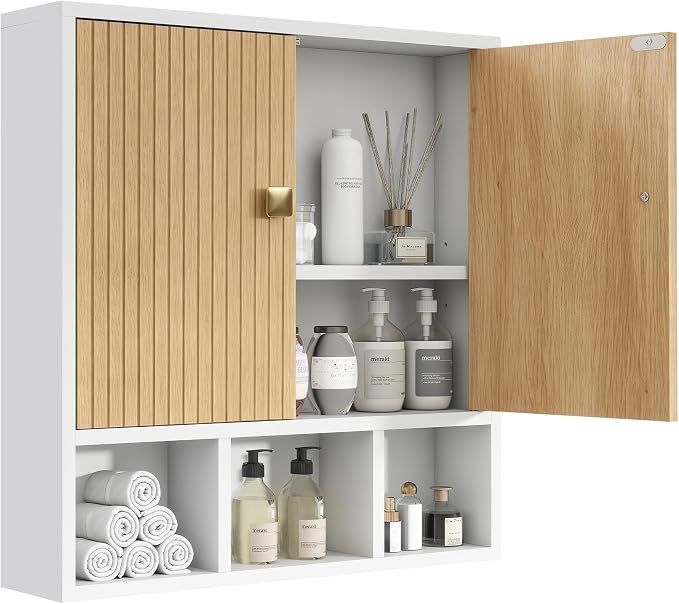 Bathroom Wall Cabinet, Wooden Medicine Cabinet - Image 9