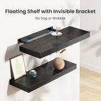 AMADA HOMEFURNISHING Floating Shelves Black, Wall Shelves - Image 4