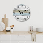 Wall Clock, 12 Inch Wall Clocks Battery Operated Silent Non Ticking, Wooden - Image 5