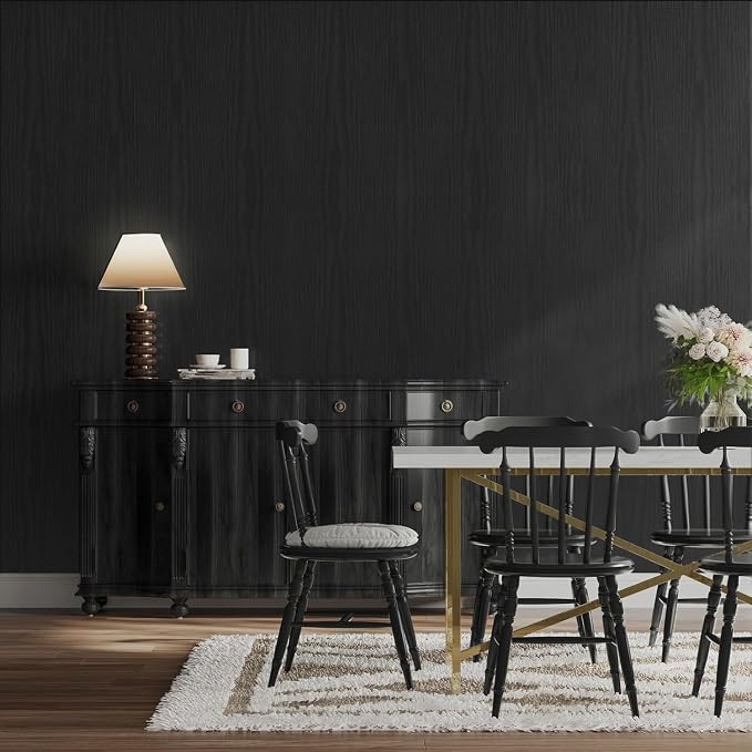 Abyssaly Black Wood Wallpaper 15.7 Inch X 196 Inch Peel and Stick Paper - Image 7
