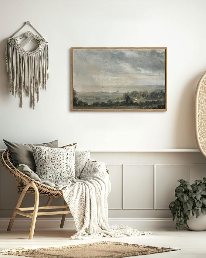 InSimSea Framed Canvas Wall Art Vintage Decor, Room Decor Vintage Landscape - Image 3