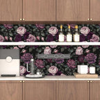 Purple Pink Rose Wallpaper Peel and Stick Vintage Floral Contact Paper 17.5in - Image 6
