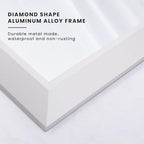 Amorho Bathroom Mirror, 36x32 Inch White Framed Bathroom Mirrors - Image 2
