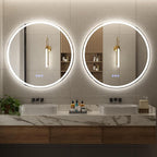 BEAUTYPEAK 24x24 LED Round Bathroom Mirror - Image 7