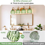 4-Light Bathroom Light Fixtures, Vintage Bathroom Vanity Lighting Fixtures Over - Image 5
