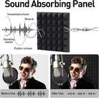 24 Pack Self-Adhesive Acoustic Foam Panels, Fire Resistant Soundproof Wall - Image 3