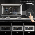 LOAAO 55X30 LED Bathroom Mirror - Image 4