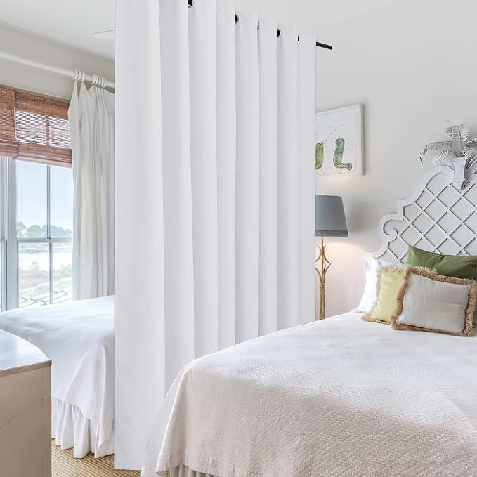 RYB HOME Separation Room Divider Curtain Heavy Duty Share Space Ceremony Window - Image 3