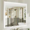 40x38 Inch White Bathroom Mirror by Briivuemodernmirrors