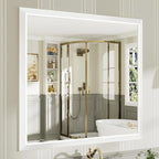 40x38 Inch White Bathroom Mirror by Briivuemodernmirrors