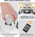 Battery Operated Wall Sconces Set of Two, Wireless Rechargeable Wall Light - Image 4