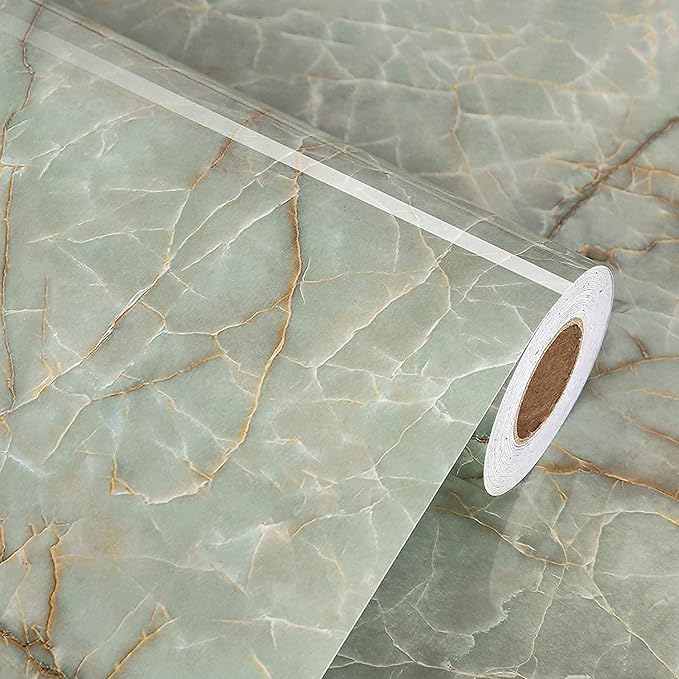 Marble Contact Paper for Countertops Waterproof Marble Wallpaper Peel and Stick by WallpaperDecoration