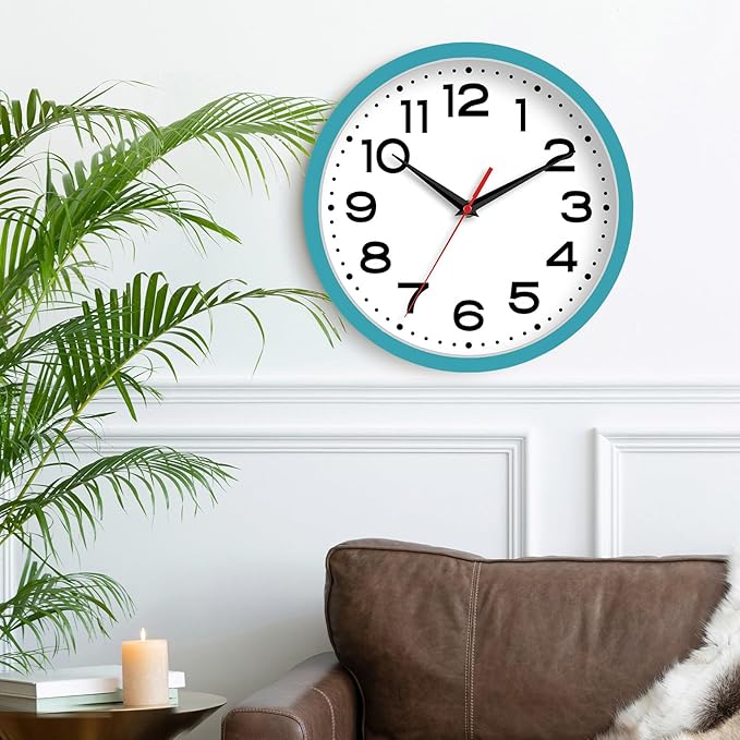 Roymnie Wall Clock Silent Non-Ticking Modern Clock Battery Operated 8 Inch - Image 3
