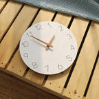 mooas Flatwood Wall Clock, Analog Wall Clock, Silent Non-Ticking 12 inch Modern - Image 8