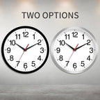 Rohioue Wall Clock Modern 10 Inch Black Battery Operated Silent Non Ticking - Image 2