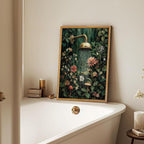 AtterrirArt Framed Vintage Bathroom Wall Art, 12 * 16inch, Floral Shower Wall - Image 5