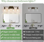 MOKATNG 4-Light Bathroom Light Fixtures, Vanity Light - Image 2