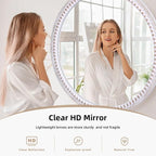 30 Inch Rustic Farmhouse Round Wood Mirror - Image 7
