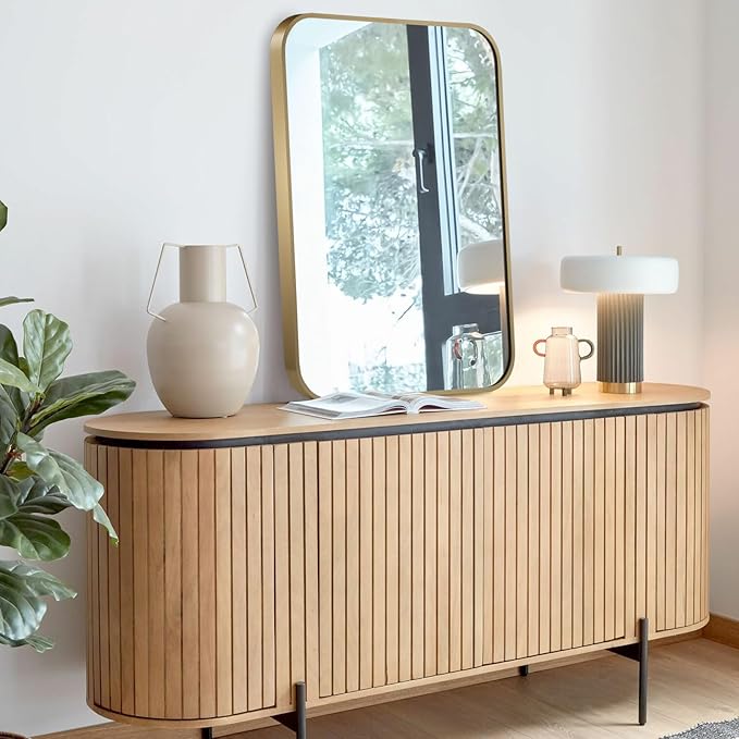 Gold Mirror, 22x30 Inch Framed Rectangle Mirror - Image 2