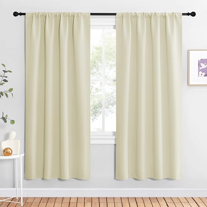 NICETOWN Beige Blackout Curtains by NICETOWN