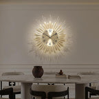 Gold Wall Clock 23 Inch Sunburst，Mid Century Decorative Wall Clocks Battery - Image 5