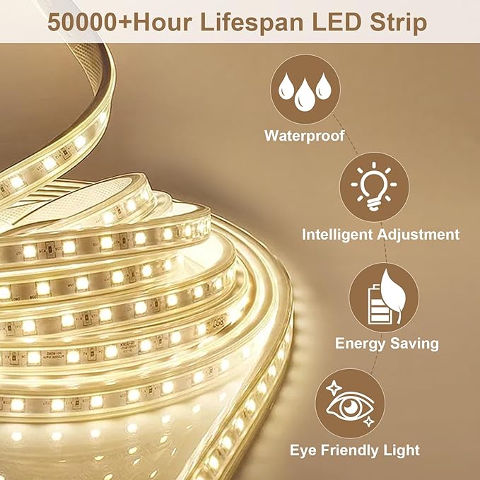 BEAUTYPEAK 40x24 LED Oval Bathroom Mirror - Image 5