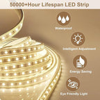 BEAUTYPEAK 40x24 LED Oval Bathroom Mirror - Image 5