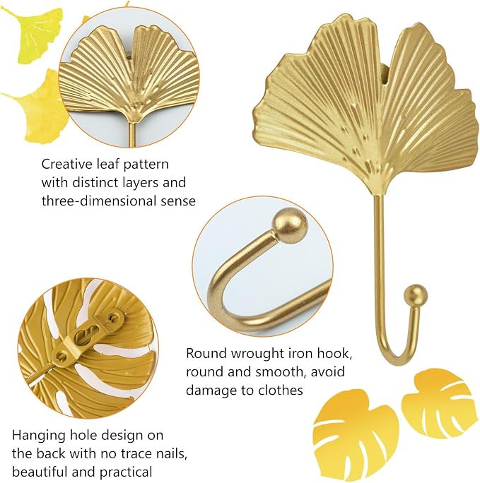 MOROBOR Decorative Leaves Iron Hook - Image 4